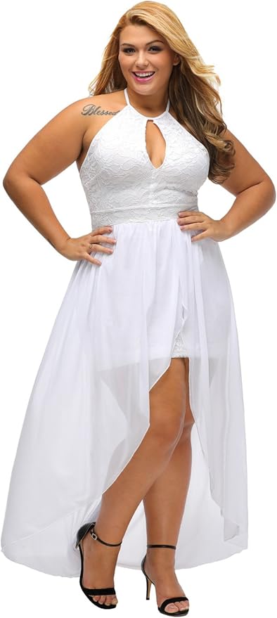 plus size halter neck maxi dress