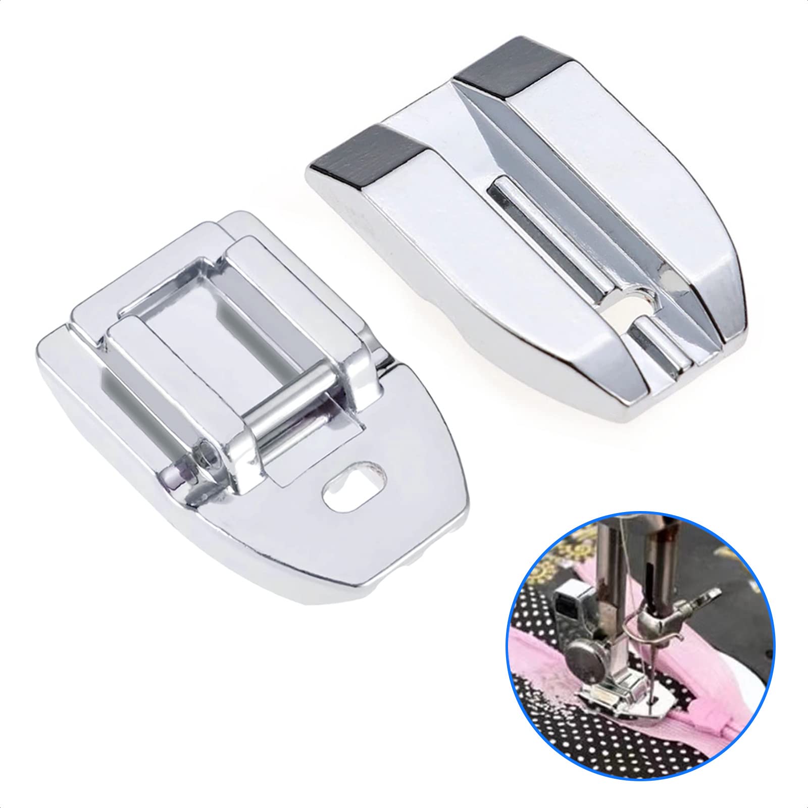 TISEKER 3 Pieces Concealed Invisible Zipper Presser Foot for Sewing Zippers for All Low Shank Snap-On Singer, Brother, Babylock, Euro-Pro, Janome, White, Juki, Simplicity, Elna Sewing Machines