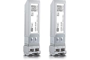 10G Multimode SFP+ LC Module, 10GBase-SR Fiber Transceiver for Cisco SFP-10G-SR, Meraki MA-SFP-10GB-SR, Ubiquiti UniFi UF-MM-