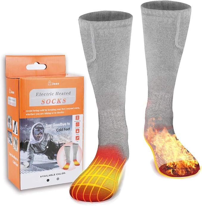 Electric Heating Socks For Men Women Motorcycling Camping Fishing Cycling Winter Warm Cotton Socks For Outdoor Sports Walking Skiing And Skating M Jone Heated Socks Camping Hiking Safety Survival Newsmada Com Heated Socks Review 2017 2022