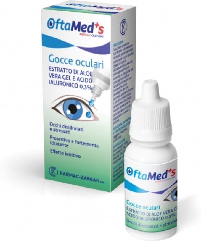 Oftamed's Eye drops All 'Extract Aloe Vera and Hyaluronic Acid 10ml Health
