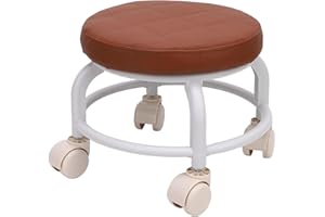 Low Rolling Stool, 360 Degree Rotation Low Roller Stool, Ergonomic Heavy Duty Short Rolling Seat with Wheels Practical Additi