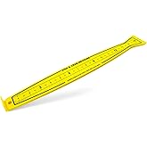 PAPAZOO Fish Measuring Board - 32in Folding Fishing Ruler Lightweight Bump Board - Easy to Read and Portable Crab &amp; Fish Measure Device, Fish Ruler for Boat, Kayak, Yellow