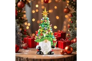Gnome Christmas Tree, DIY Light up Christmas Gnome Tree, Xmas Gnomes Holiday Decor for Tabletop Home Room Table Fireplace Off