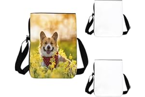 Covzoe 2 Pack Sublimation Bags Sublimation Crossbody Bag with Adjustable Strap Sublimation Backpack Shoulder Bag DIY Sublimat
