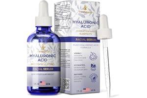 InstaSkincare Hyaluronic Acid Serum for Face (2 Oz) - Serum for Skin and Lips - Hydrating and Moisturizing Face Serum for All Skin Types - Paraben and Fragrance-Free