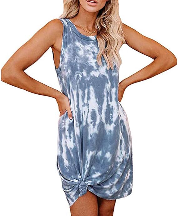 SXDE Damen Baumwolle Ärmelloses Nachthemd Nachtwäsche ...