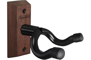 Onmiwod Acacia Hardwood Guitar Hanger, U-Shaped Guitar Wall Mount, Guitar Holder Hook Stand Wall for Acoustic, Electric Guita
