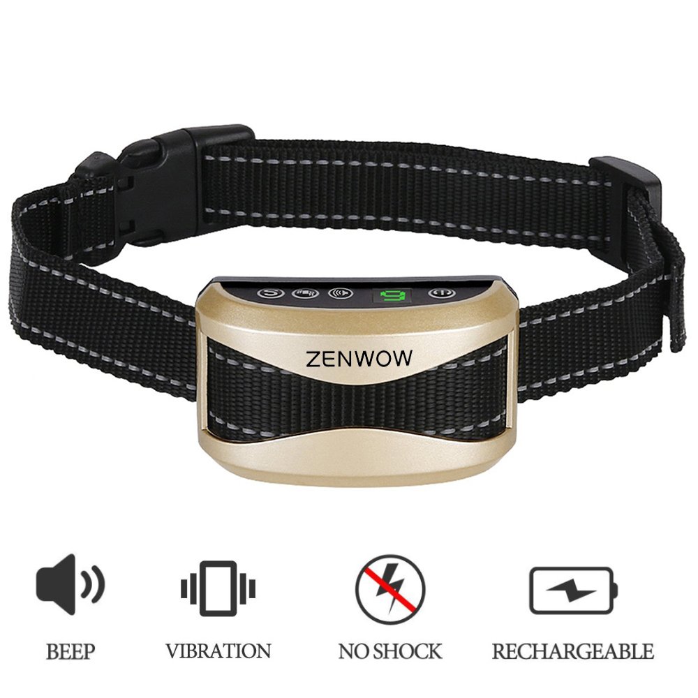Dog Bark Collar,Zenwow Anti Bark Rechargeable Rainproof Training