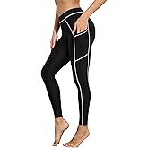 ATTRACO Womens Swim Pants with Pockets Long Swim Leggings High Waisted Swimming Pants