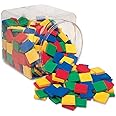 Learning Resources Square Color Tiles, Counting, Sorting Toy, Set of 400 in 6 Colors, Ages 3+