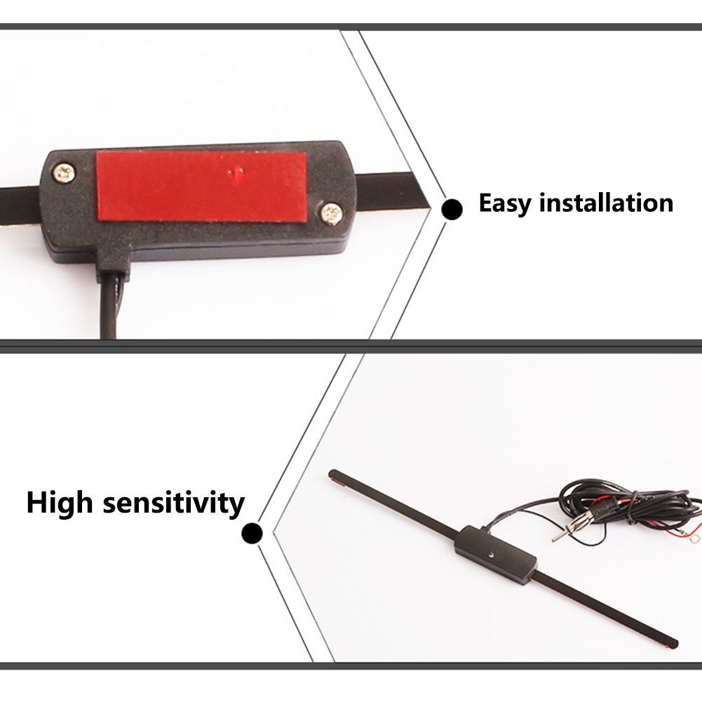 Sedeta Car radio stereo AM/FM antenna Amplified Window Mount Audio