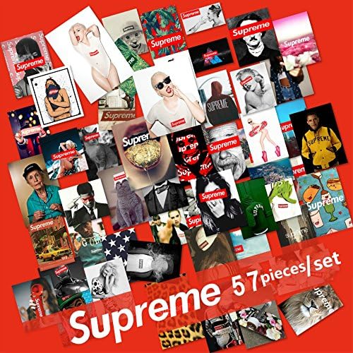 57 PCS/SET Super Stickers,UAYHQ Waterproof Cartoon Suitcase Pasters Skateboard Graffiti Guitar Sticker Pacth (12cm7cm)