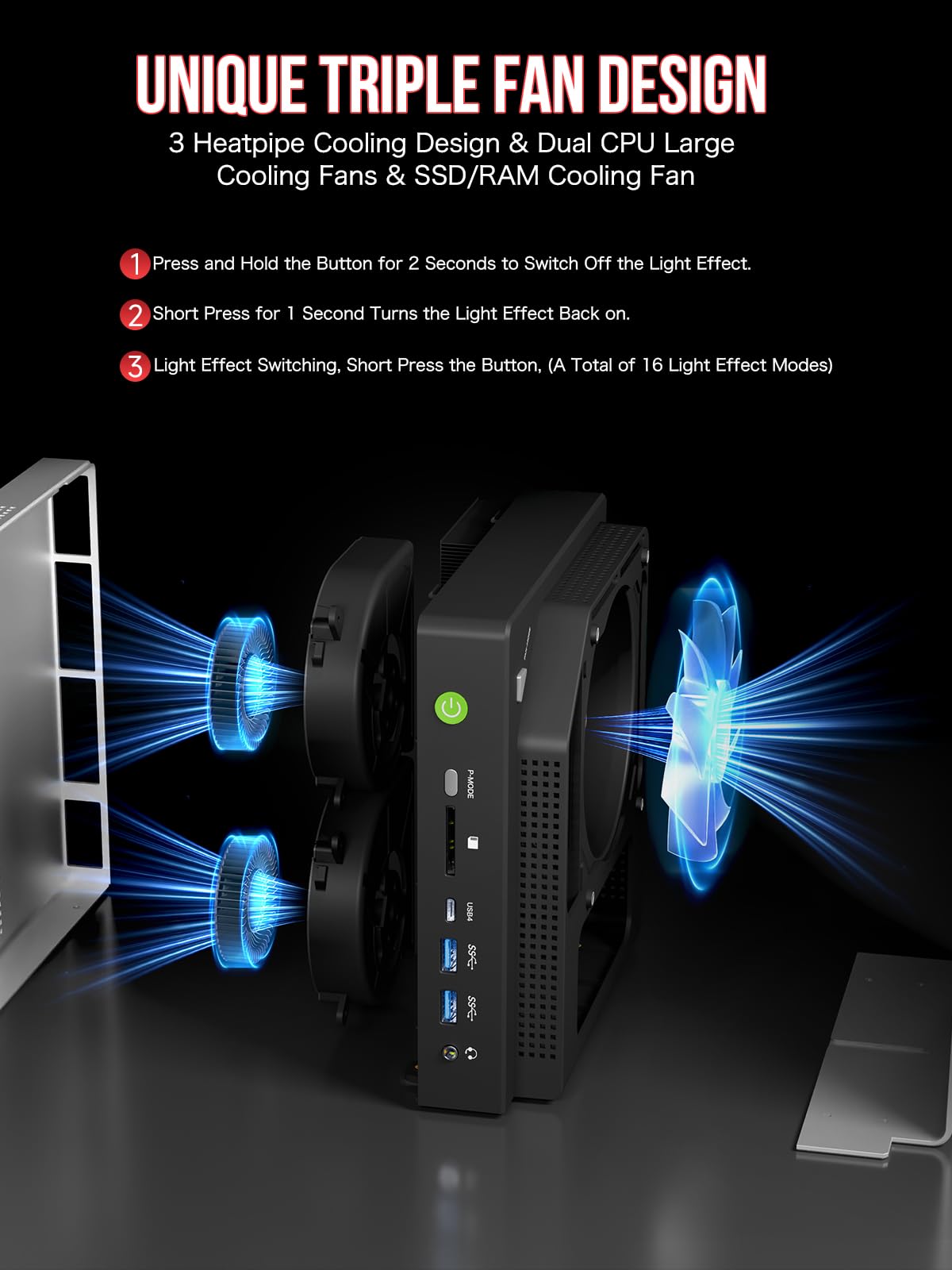 GMKtec AI Mini PC Ryzen Al Max+ 395 (up to 5.1GHz) Mini Gaming Computers, 128GB LPDDR5X 8000MHz (16GB*8) 2TB PCIe 4.0 SSD, Triple Screen 8K Display, WiFi 7 & USB4, SD Card Reader 4.0 EVO-X2