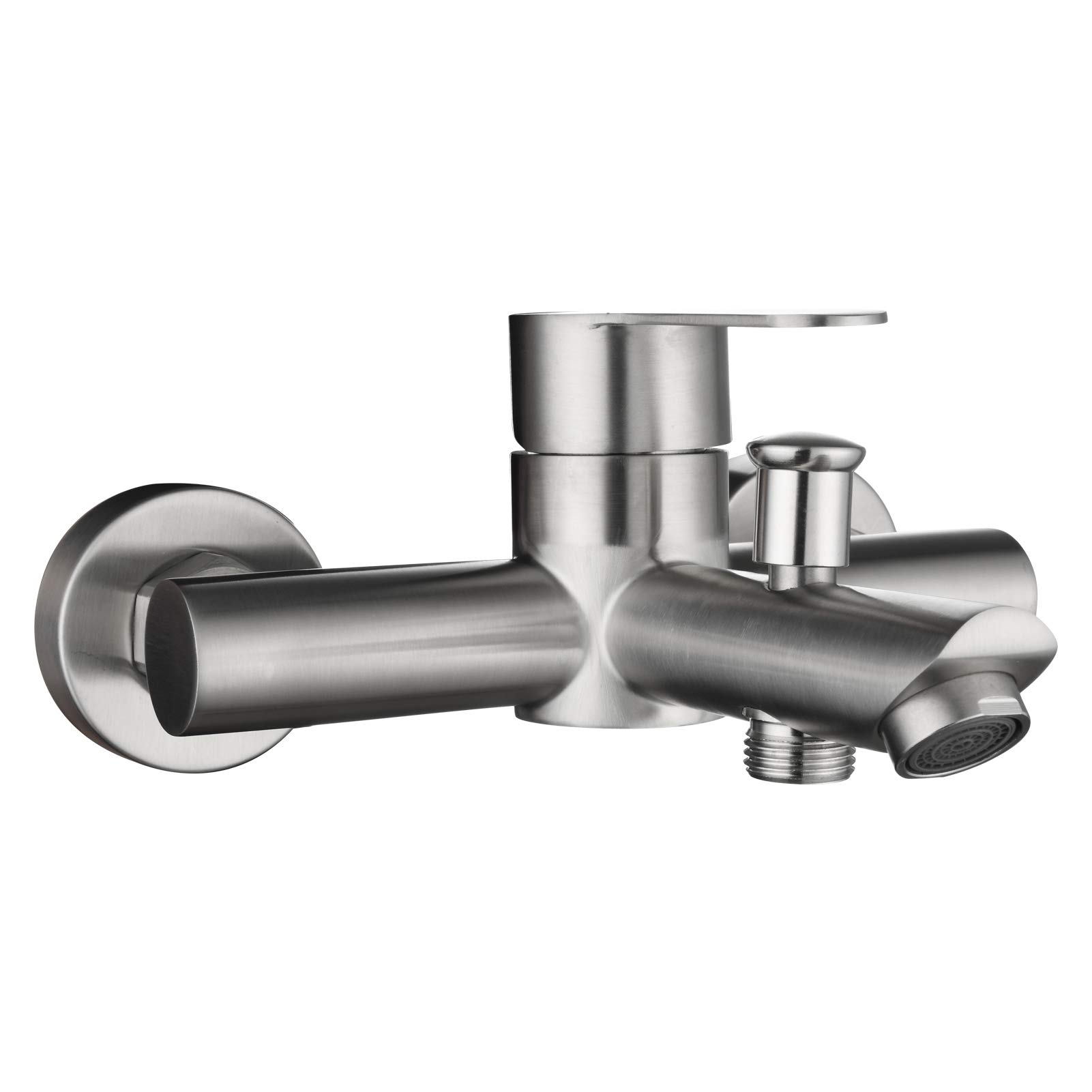 Photo 1 of Tecmolog Stainless Steel Bathroom Shower Tub Faucet Wall-Mounted, Brushed Nickel, SNA516
