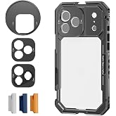 NEEWER Phone Cage Compatible with iPhone 17 Pro Max, PA144 (Black) | Quick Release Video Rig Stabilizer, Accessories 67mm Filter Ring 17mm Lens Backplate, T Mount Adapter, 4X Camera Control Cap