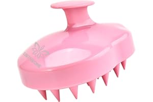 URTHEONE Soft Silicone Hair Scalp Massager Shampoo Brush for Wet Dry Oily Curly Straight Thick Thin Rough Long Short Natural Men Women Kids Pets Hair Care Tools（Pink