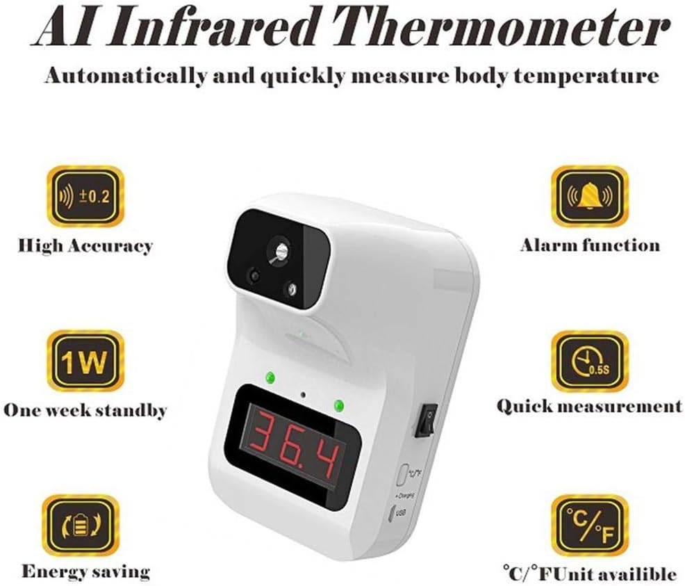 Safer And More Convenient Measurement Method Our Non Contact Digital Thermometer Can Do All The Work For You Without Touching It Just Install It On A Wall At The Desired Height And Ask Your Staff To Bring The Thermometer Close To 5 10 Cm Before Entering The