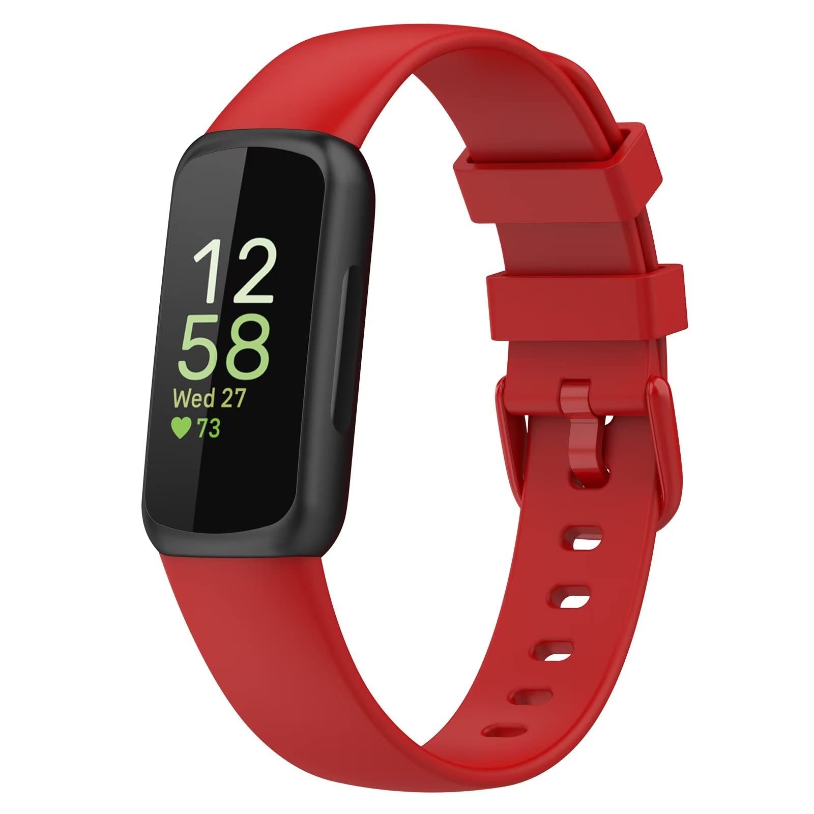 FTRONGRT Soft Silicone Watch Strap for Fitbit Inspire 3, Replacement Wristband Bands Bracelet for Fitbit Inspire 3.Small Size Red
