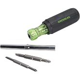 Greenlee 0153-42C 6-in-1 Multi-Tool Screwdriver with Flat-Tip, Phillips, and Hex Bits