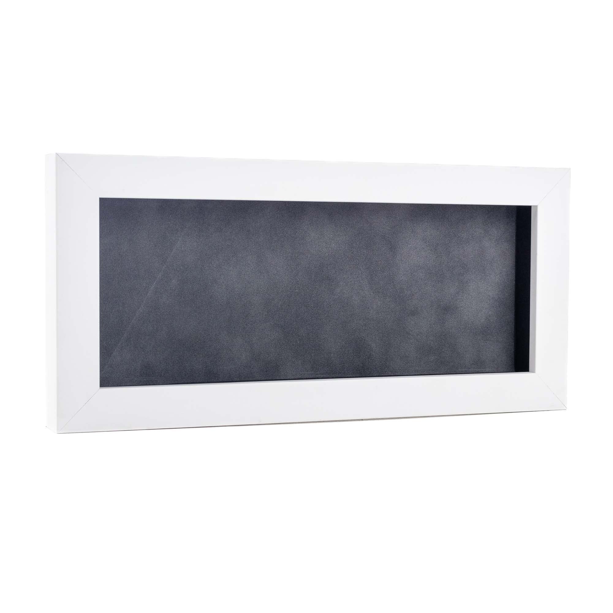 14x28 Shadow Box Frame White Wood | with a