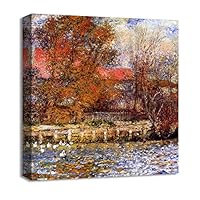 Canvas Wall Art Women in a Garden by Pierre-Auguste Renoir Canvas Prints Home Artwork Decoration for Living Room,Bedroom - 12x12 inches