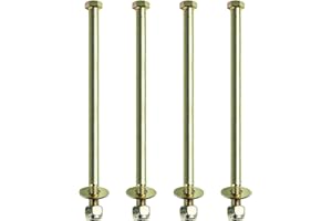 Metalsuberg 1/2" x 10" Hex Head Bolt by Color Galvanization with Nylon Lock nut and Large Size Washer Assortment Kit,Alloy Steel,Grade 5.(4pcs Pack)