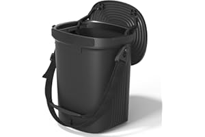 Garoopion Leakproof Car Trash Can, 1.9 Gallon Soft Silicone Hanging Garbage Can with Lid, Easy to Clean Vehicle Trash Bin, Suitable for Sedans, SUVs, MPVs & Trucks