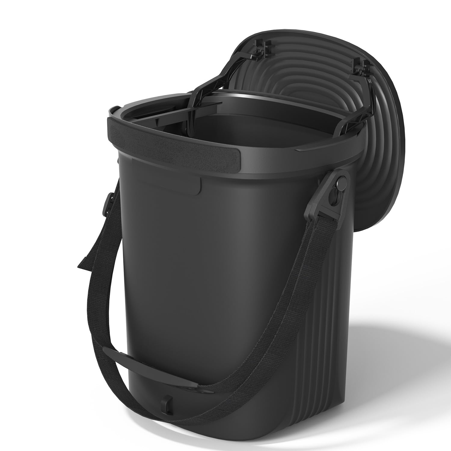 Photo 1 of Garoopion Leakproof Car Trash Can, 1.9 Gallon Soft Silicone Hanging Garbage Can with Lid, Easy to Clean Vehicle Trash Bin, Suitable for Sedans, SUVs, MPVs & Trucks