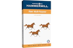 Hammermill Printer Paper, Fore Multipurpose 24 lb Copy Paper, 8.5 x 14 - 1 Ream (500 Sheets) - 96 Bright, Made in the USA