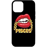 iPhone 12 mini Juicy Lips Gold Chain Pisces Zodiac Sign Case
