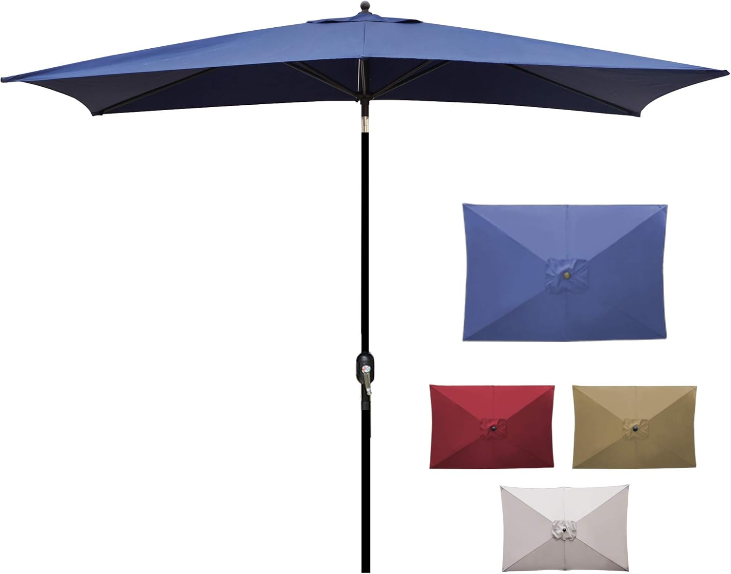 Garden 6 6 X 10 Ft Navy Meway Rectangular Patio Table Umbrella Garden Umbrella With Tilt And Crank For Commercial Event Market Deck Backyard Pool And Patio Table Patio Lawn Garden Patio Furniture