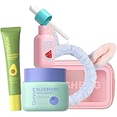 QUIYUM Fruit Skin Care Set, Beauty Gift Sets, Skincare Kit with Serum, Eye Cream, Moisturizer, Hydration, Moisturization, Radiance, Nourishment, Travel Kit for Women Wife Mother Teens Girls