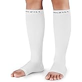 NEWZILL Compression Socks for Women & Men Circulation 20 mmHg, Graduated Open Toe, Cotton Compression Socks for Nurses