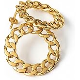 Sterling Silver Link Chain Stud Earrings, Minimalist Handmade Jewelry