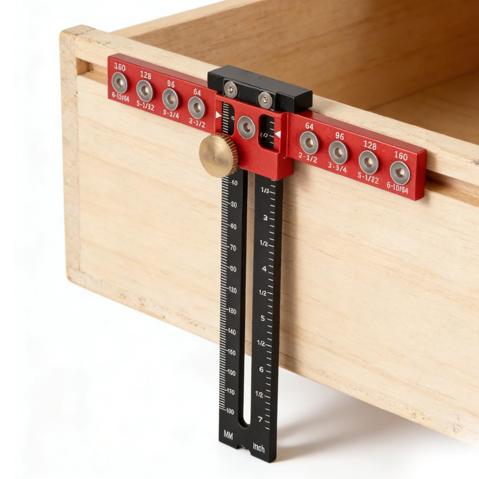 Adjustable Cabinet Hardware Jig, Aluminum Alloy Punch Locator Drill Guide Cabinet Handle Template, Cabinet Handle Jig Drawer Pull Jig Kitchen Door Handle jig Drilling Template for Installation Handle