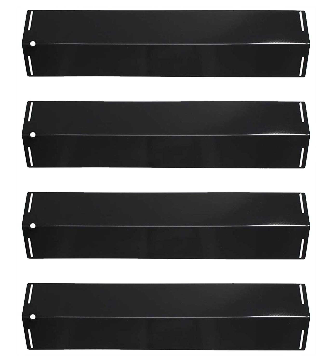 LOKHING 92151 (4-Pack) BBQ Spares Gas Grill Replacement Parts Porcelain Steel BBQ Heat Plates Gas Grill Heat Shields Tent for Charbroil, Grillware, Grill Chef, Uniflame and Others Models Gas Grill