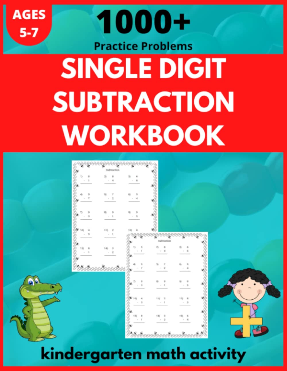 Single Digit Subtraction Workbook - 1000+ Kindergarten Math Activity: Fletcher, David: 9798774820542: Amazon.com: Books