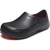JSWEI Chef Shoes for Men - Professional Oil Water Resistant Nursing Chef Shoe，Non-Slip Safety Working Shoes for Kitchen Garden Bathroom Construction