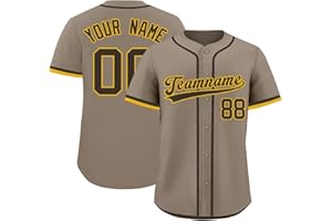 ZYHDDD Custom Baseball Jersey Stitched Printed Personanlized Team Name Number Button Down Shirts Uniform Men Women Youth