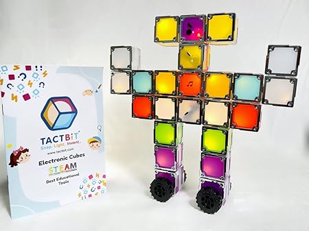 Amazon Tacbit Steam 磁気キューブ 24個セット 子供向け Stem組み立て 1歳以上 知覚学習 運動技能 脳おもちゃ 刺激 幼児向け 立体パズル おもちゃ