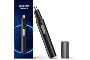 Ginity Nose Hair Trimmer for Men Woman, 2024 Painless USB Rechargeable Ear and Nose Hair Trimmer Clipper,Portable IPX7 Waterproof Nose Trimmers for Easy Cleansing (Black) (Black)