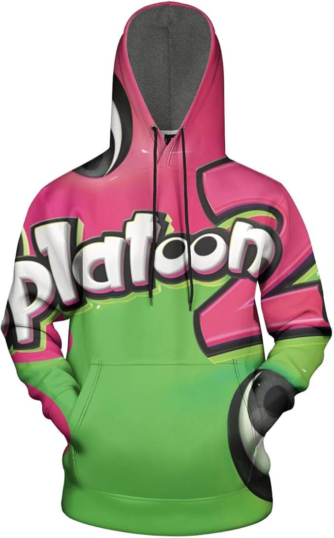 RIKJFRIEWOO Mens' 3D Printed Galaxy Hooded Sweatshirt for Splatoon
