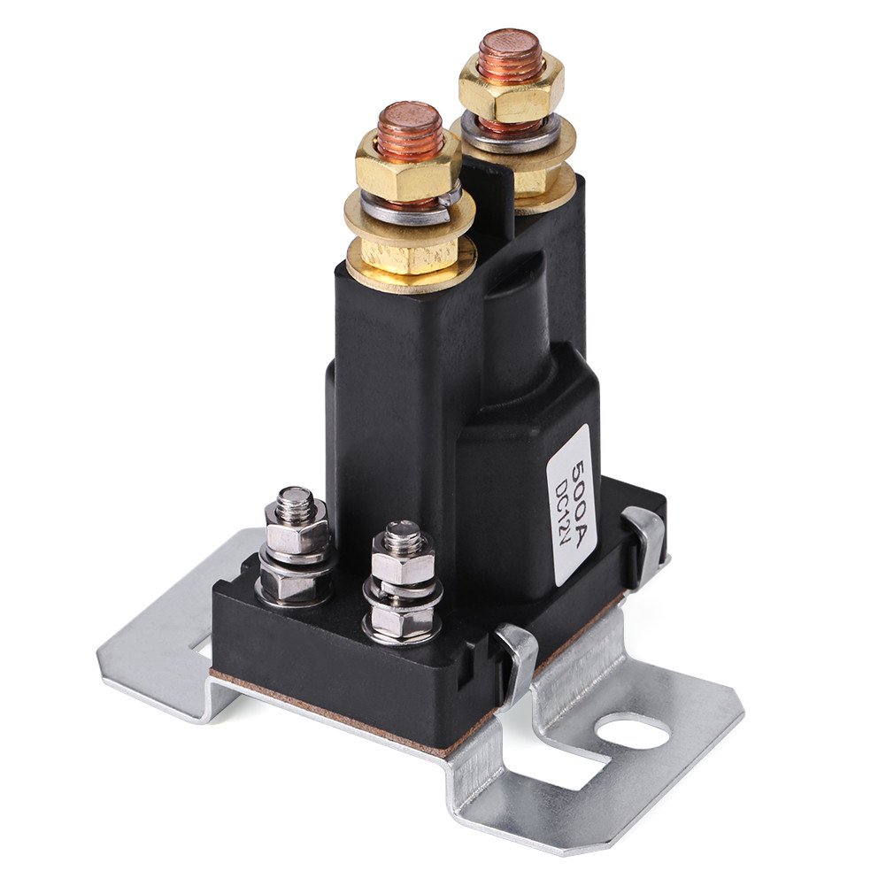 500A DC 12V Car Relay Starter Solenoid Relay 4 Pin SPST Car Auto Start Contactor Double Batteries Isolator Control On/Off Switch for Auto LED Windowlish Wiper
