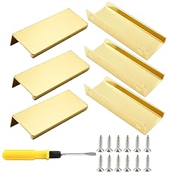 Cionyce 6 Pack Hidden Cabinet Pulls 3.15"/80mm