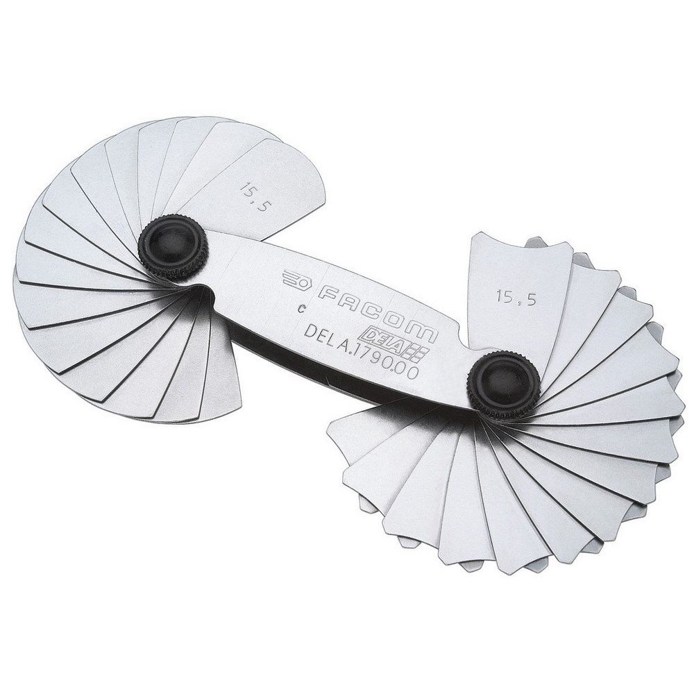 FACOM DELA.1790.00 Radius Gauge from 34 Sheets from 15.50 mm to 25 mm Pack of 1