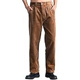 IDEALSANXUN Mens Corduroy Pants Casual Straight Leg Pleated Dress Pants