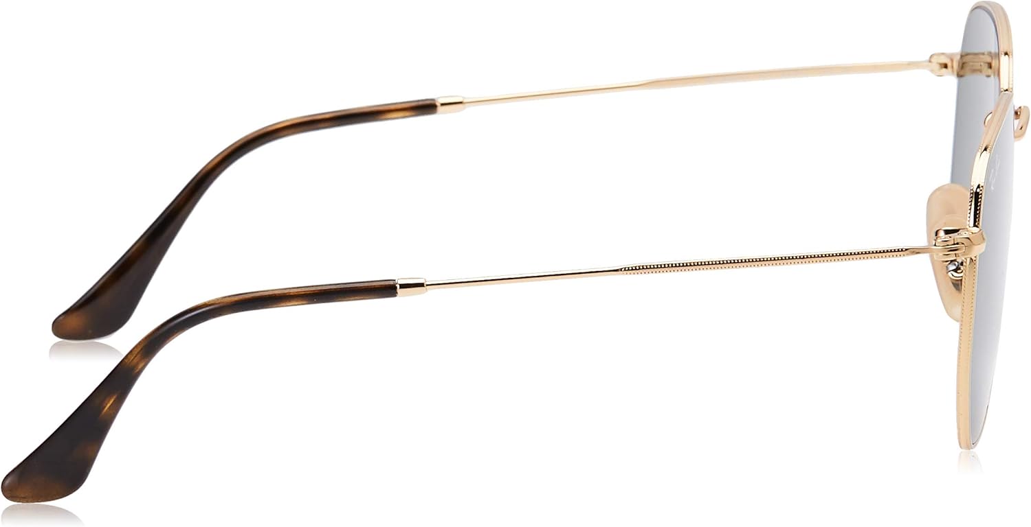 Ray-Ban RB3548N Flat Lens Hexagonal Sunglasses, Gold/Green, 54 mm: Shoes