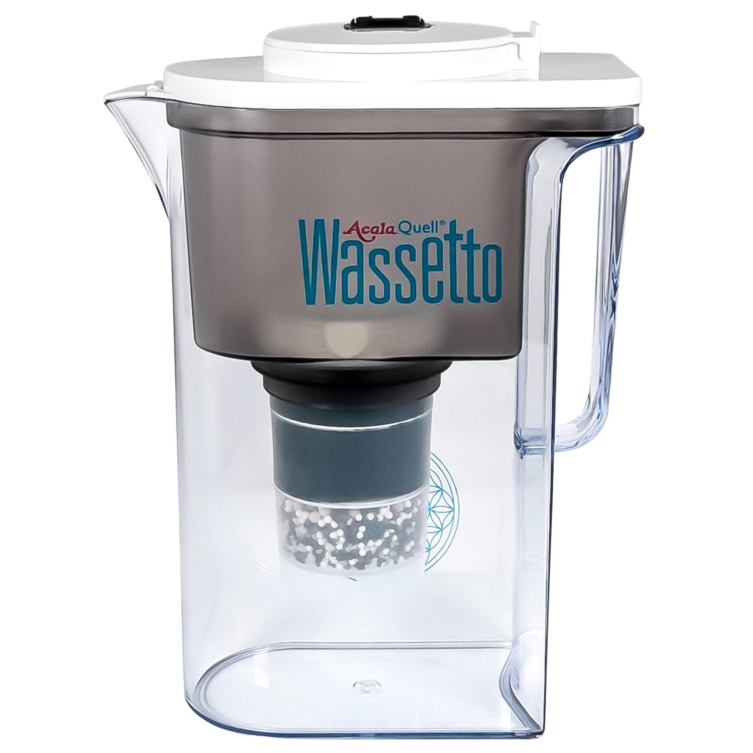 Water Filter AcalaQuell® Wassetto White Can Filter with Extra Good Grip Highest Filter Performance Multi-layer Filter Cartridge Activated Carbon Creates Delicious Soothing Water