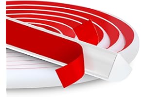 LOQOMI Flexible Quarter Round Molding, Peel and Stick Rubber Quarter Round Trim Molding, Self Adhesive Edge Trim for Floor, Waterproof Bendable Molding Trim for Wall Edge Corner Countertop (118 Inch, White)